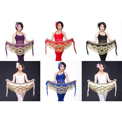 Lady Belly Dancing Belt Colorful Waist Chain Belly Dance Hip Scarf Wrap Belt