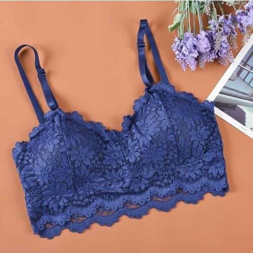 Ladies' Wrapped Shoulder Strap Adjustable Lace Sling Underwear Sexy Ladies Bra Top Breathable No Steel Ring Bra