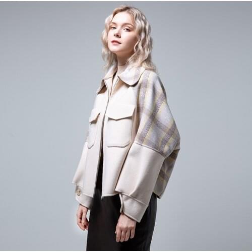 Womens wool coat autumn and winter coat short coat