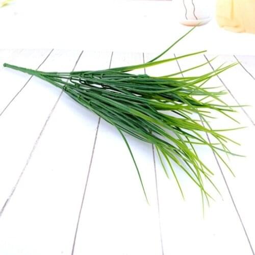 1PC 38cm Artificial Plastic 7 Branches Grass Plant Fake Flower Wedding Flower Arrangement Christmas Home Decoration
