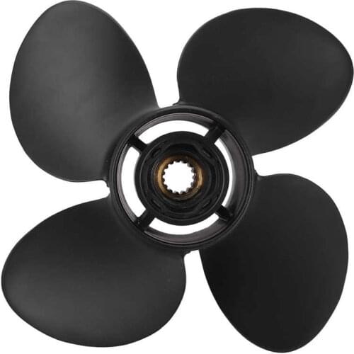 13x17 RH Outboard Propeller 4 Blades Aluminum Alloy Fit for Johnson 40-140HP 2-Stroke Engine