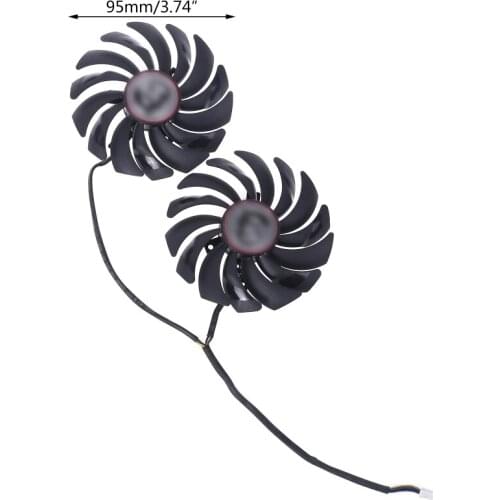 2 PLD10010S12HH FOR MSI Radeon RX480 580 GTX1080Ti 1070 Graphics Card Cooler Fan