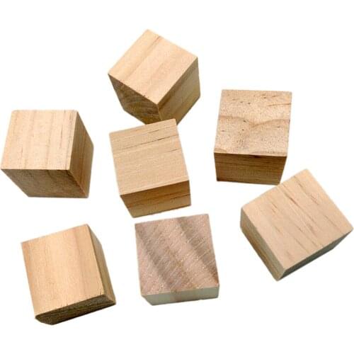 20pcs KIDS CRAFTS WOOD Blank 20mm Wooden Blocks Cubes Embellishments Kids Crafts Scrapbooking