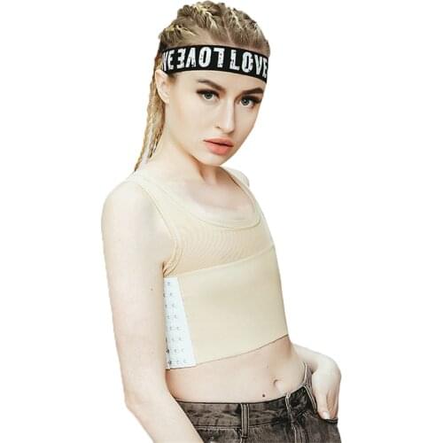 2020 Short Chest Binder Tomboy Casual Buckle Breathable Breast Binder Trans les Lesbian Shaper Cosplay Vest Tank Tops