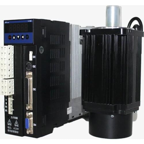 3phase 220V 2000w 2kw 7.7N.m 2500rpm 130mm AC servo motor drive kit 2500ppr with 3m cable