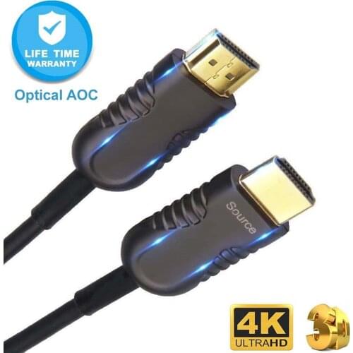 HDMI2.0 Optical Fiber HDMI Cable 4K 60Hz 18G HDR 4:4:4 10M 15M 20M 30M 50M 100M for HD TV Box LCD Projector Laptop PS4 Computer