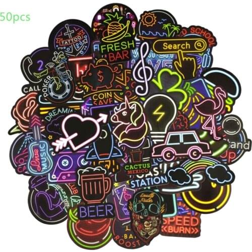 50 pcs/set Multiple Themed Graffiti Stickers Kids Cartoon Stickers for Moto Car Suitcase Notebook Guitar Skateboard Stickers