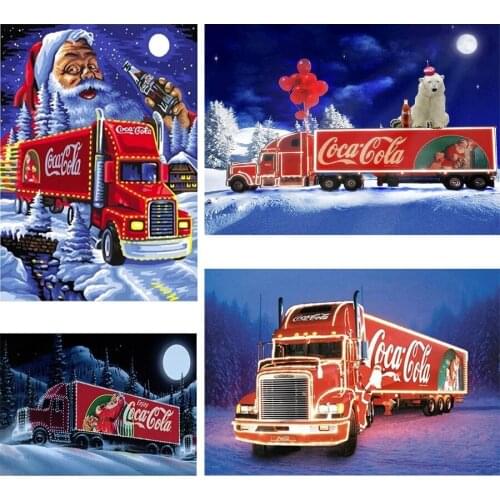 5D DIY Diamond Painting Truck Santa Claus,Full Diamond Embroidery,Square/Round Diamond Mosaic Christmas Grandpa Gift Decoration