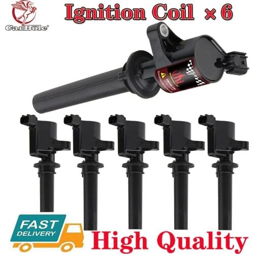 6 Packs Ignition Coil For Ford Escape Taurus Mazda 3.0L V6 2003 2004 2005 2006 2007 2008 High Performance DG500 Ignition Coil