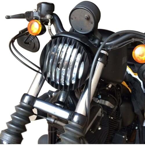 Aluminum Motorcycle Headlight Grill CNC Cover For Harley Davidson Sportster XL883 XL1200 2004-2014 Touring Trike 09-UP