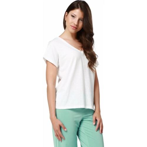 Wax Basic Cotton T-Shirt Short-Sleeve Casual T-shirt Tops Tees High Quality V Neck 100% cotton 2021 Summer White