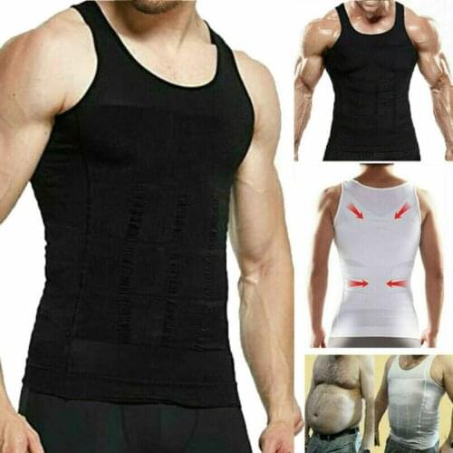 Body Slimming Shaper For Men Chest Compression Shaper Vest Top Casual Solid Color Sports Tank Tops Plus Size