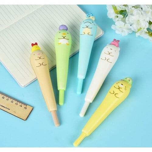 1 Piece Lytwtws Cute Soft Cat Gel Pen Kawaii Stationery Office School Supply Reduced Pressure Creative Sweet Cartoon Pen