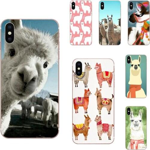 TPU Cases Covers For iPhone SE2020 11 Plus Pro X XS Max XR 8 7 6S SE 4S 5 5C 5S Lama Llama Alpacas Animal