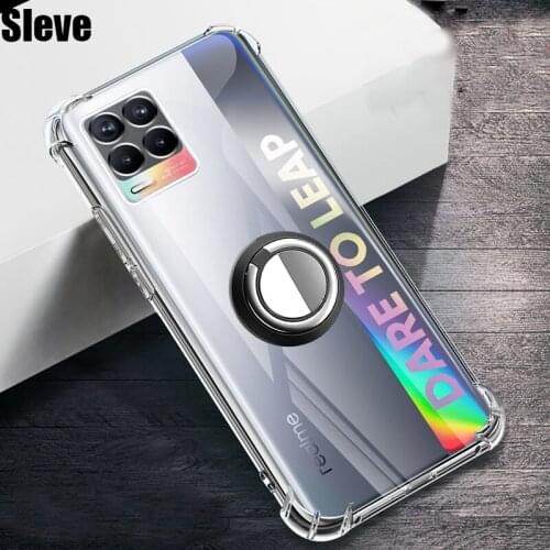 Ring Holder Shockproof Soft TPU Case for Realme8 Pro 4G C21 C11 C12 C15 7 X7 6 6S 6I 5 5S XT X2 X50 GTNeo Q3i Narzo 30A