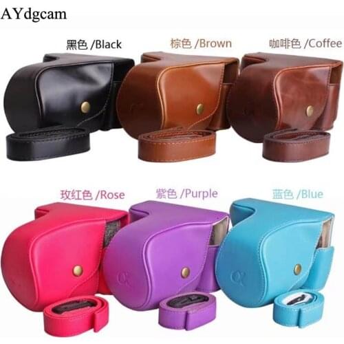 New Pu Leather Camera Video Case Bag Cover For Sony Nex7 NEX-7 NEX 7 With Strap Black brown coffee