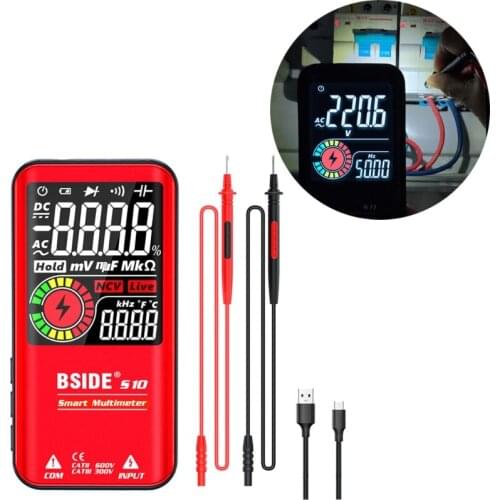 B-side EBTN Digital Multimeter LCD 3-Line Display Auto Ranging Voltmeter Voltage Resistance Continuity Hz Capacitance 875F
