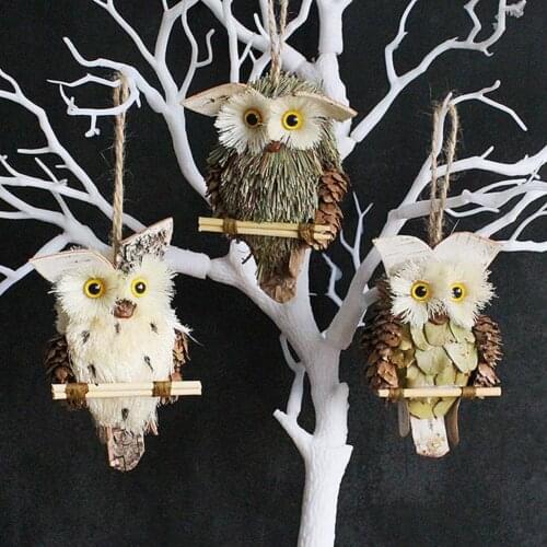 Garden Owl Dwarf Pendant Office Garden Tree Decoration Pendant Exquisite Gift Garden Yard Creative Lovely Hanging Decorations