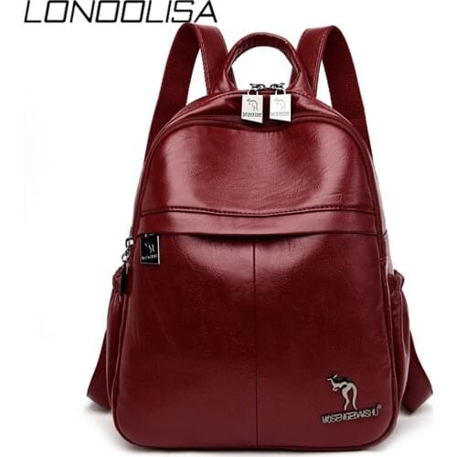 Designer Brand Soft Leather Womens Backpack Large Capacity School Bag Casual Backpack for Girl High Quality Travel Bag Mochilas