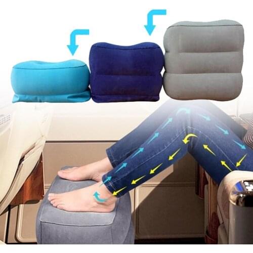 Travel Airplanes Car Portable Inflatable Leg Foot Rest Relax Pillow Cushion Inflatable Portable Comfortable Foot Rest Pillow
