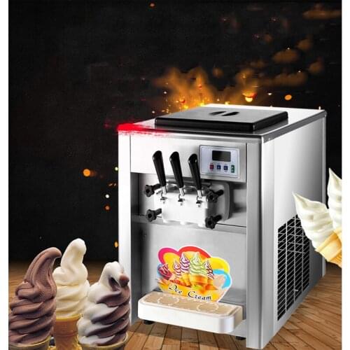 Hot sale gelato table top mini soft ice cream milkshake vending machine 3 Flavors Ice Cream Maker 18-22L/H with free shipping