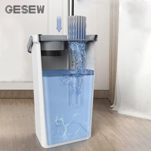GESEW Hand-Free Wash Sponge Mop Household Cleaning Tool For Bathroom Strong Water Absorption Mop For Floor Bathroom Accessories