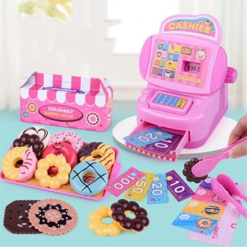 Simulation Selling Doughnuts Shop Dessert Pretend Play Early Education Toy For Kids Gift 69HE