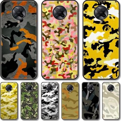 Camouflage Phone Case For xiaomi M2 C3 X3 F2 Lite NFC 6 5 x Poco k30 Pro Anime Black Cover Silicone Back Pretty tpu