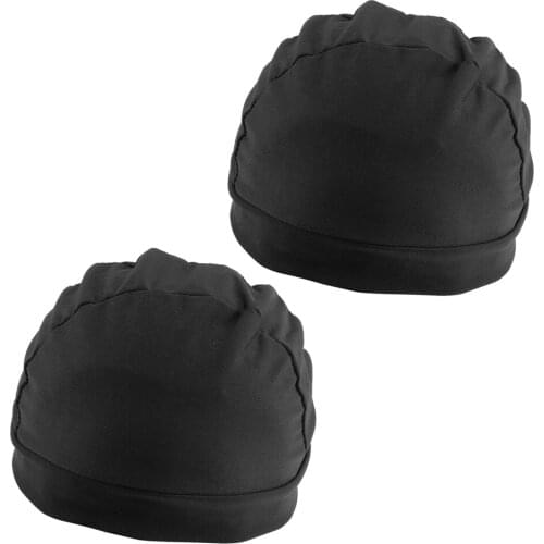 Lot 2 Black Unisex Elastic Stretch Stocking Wig Cap Snood Mesh Hair Net Spandex