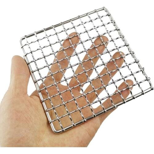 Metal Firing Mesh Stainless Steel Metal Firing Net BBQ Bake Mesh Metal Firing Mesh Outdoor Camping BBQ Grill Accessories