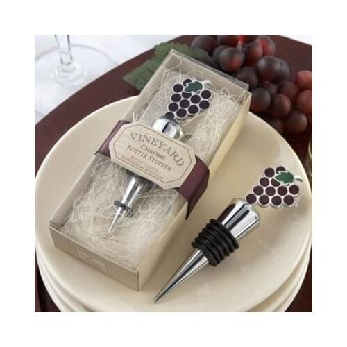 New Vineyard Grapes Wine Stopper/ wedding bottle stopper + wedding party favors gifts+Free shipping
