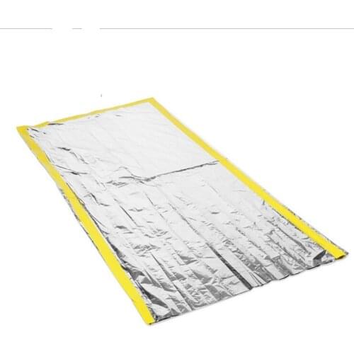 Outdoor emergency sleeping bag, radiation insulation and life saving sleeping bag PET silver AT9039