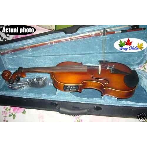 Excellent brown color 4 strings 4/4 electric violin +Acoustic violin