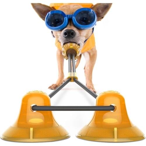 Suction Cup Tug Dog Toy with Suction Cup Push Elastic Ropes Pet Tooth Cleaning Dog Toothbrush for Puppy Large Dog Biting Toy