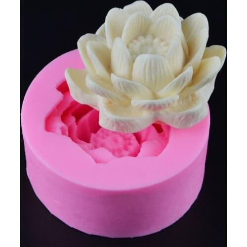 Lotus Flower Silicone Fondant Mould Cake Fondant Decoration Mat Baking Tools wedding Cake Decorating Tools Sugarcraft Cake Mold
