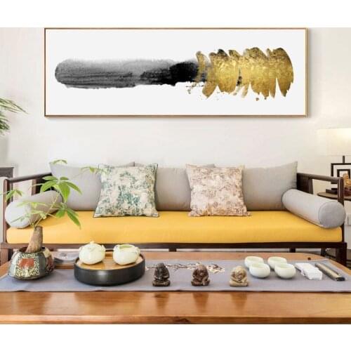 Modern Golden Abstract Oil Painting on Canvas Posters and Prints Wall Art Painting Pictures for Living Room Home Decor No Frame