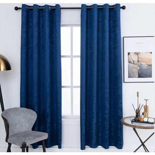 Modern Blackout Curtains for Living Room Bedroom Window Treatment Blinds Finished Drapes Solid Color Kitchen Curtains