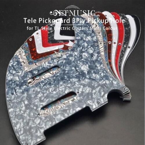 Tele Pickguard 3Ply with 2 Single coil Pickup Hole 8 Hole Scrate Plate with Pickup Screw Hole for TL Style Electric Guitars