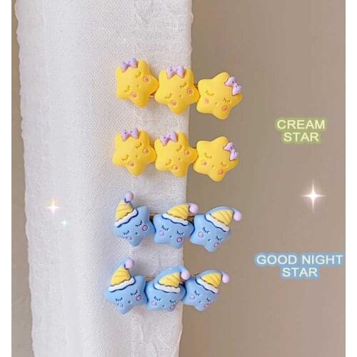 W&G New Cute Color Star Small Clips For Girls Sweet Headband Hair Clips Kids Fashion Hair Accessories