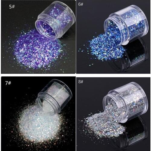 WRE #12colors (10g Jar)New Arrival Color Metal Shiny Dust Hot acrylic uv gel nail art tips set glitter dust powder make up mixed