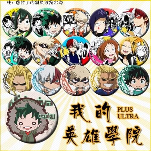 1pcs Anime Badge My Hero Academia Boku no Hero Bakugou Katsuki Izuku Midoriya Badge Brooch Badges