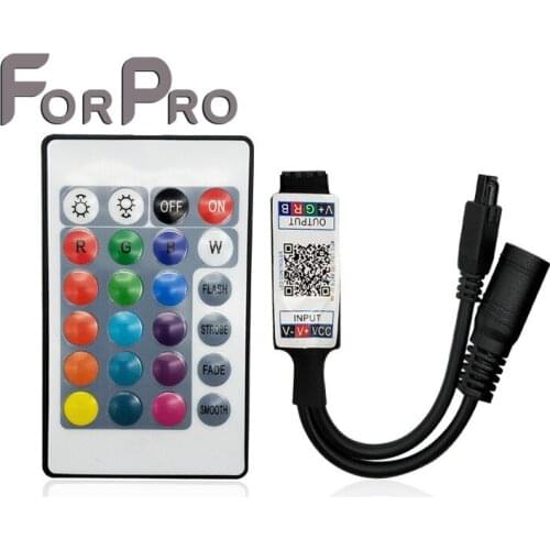 10pcs App Smart Bluetooth-compatible Controller LED RGB Controller, 24key IR USB remote for SMD 2835 5050 RGB LED Strip Lights