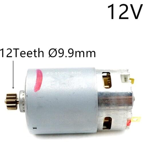 12 Teeth 12V Motor Replace For BOSCH 2 609 120 259 GSR12V GSR12-2 GSB12VE-2 GDR12V RS-550PC-8019 Cordless Drill Driver