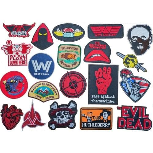 2021 Fashion Iron On Patch For Clothing With Cap Jeans Coat Face Mask Embroidery And Adhesive Back Badge
