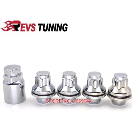 4PCS Steel M12X1.5 Anti-Theft Car Wheel Rim Lock Nut Wheel Lug Nuts With Key For Toyota