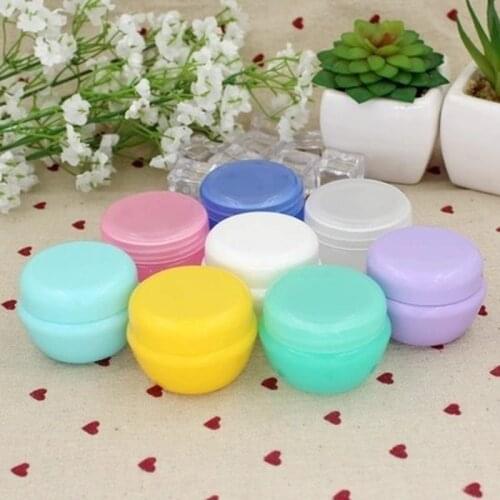 5Pcs/Lot Mini Empty Jar Pots Sample Bottles Refillable Bottles Cosmetic Makeup Inner Lid Face Cream Lip Balm Container