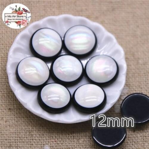 50pcs 12mm shiny round Buttons Home Garden Crafts Cabochon Scrapbooking DIY Accessories