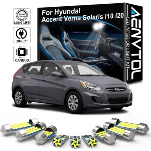 AENVTOL Canbus For Hyundai I10 I20 Click Getz Reina HB20 Accent Verna Solaris 2016 2017 2018 2019 2020 2021 LED Interior Lights