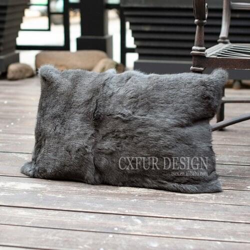 FREE SHIPPING CX-D-68B Europe Winter Home Full Skin Real Rabbit Fur Cushion Covers