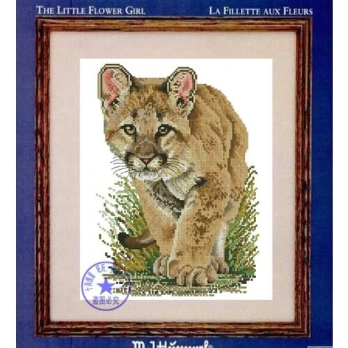 FREE delivery Popular Top Quality counted cross stitch kit little tiger, the little flower girl